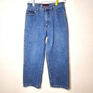 VTG B.U.M. Equipment American Womans Classic High Rise Blue Jeans Size 13/14 BUM